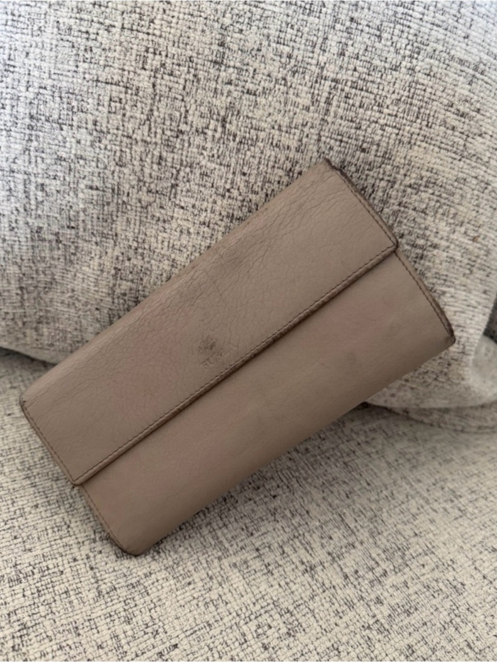 Furla taupe leather continental wallet